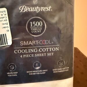 Beautyrest Smart-Cool Cooling Cotton 4-Piece Sheet Set in White